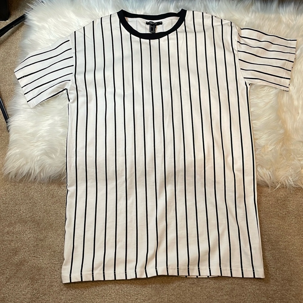 F21 Striped shirt dress